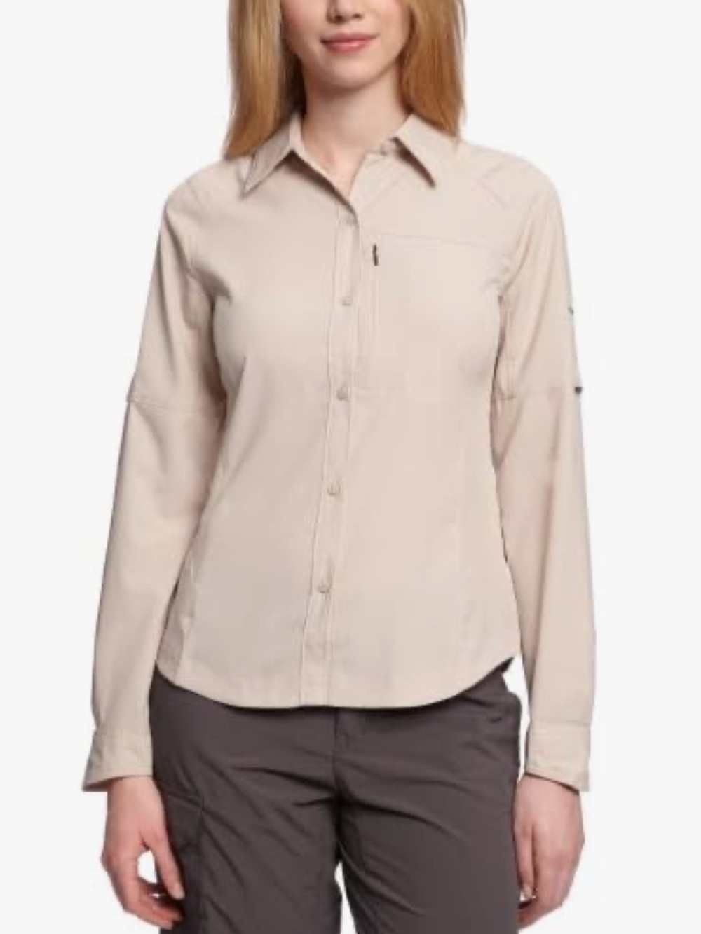 Columbia Women's Button-Down Shirt in Light Beige